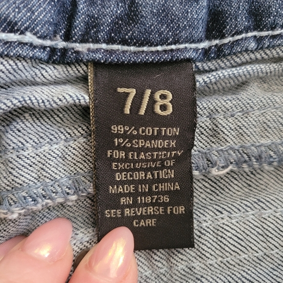 ZCO Y2K Low‎ Rise Bootcut Rinestone Blue Jeans Juniors Size 7/8 - Picture 9 of 14